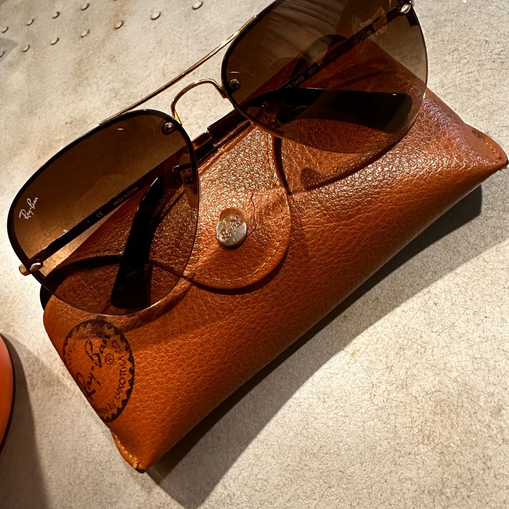 Ray-Ban Gold Frame Sunglasses